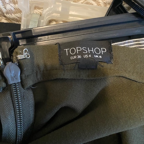 Top shop olive green skirt - Picture 2 of 2